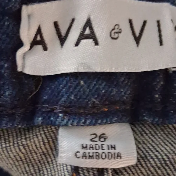 AVA VIV Womens High Rise Straight Leg Jeans Multiple Size NWT - Picture 6 of 6
